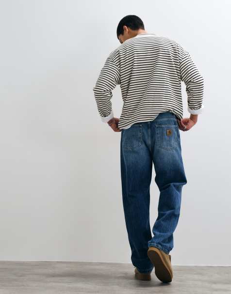 Carhartt WIP Aaron tapered regular fit jeans i mørkeblå vask - view 1