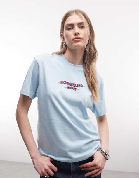 Carhartt WIP – ABC – Jasnoniebieski T-shirt - view 1