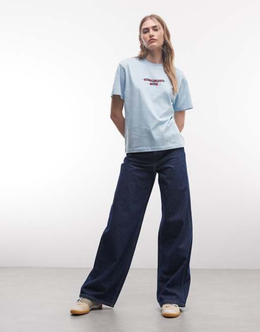 Carhartt WIP - ABC - T-shirt in lichtblauw, 3 van 4