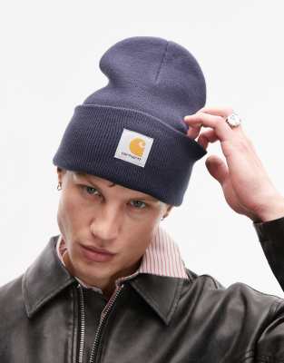 Carhartt WIP Carhartt WIP acrylic watch beanie in navy