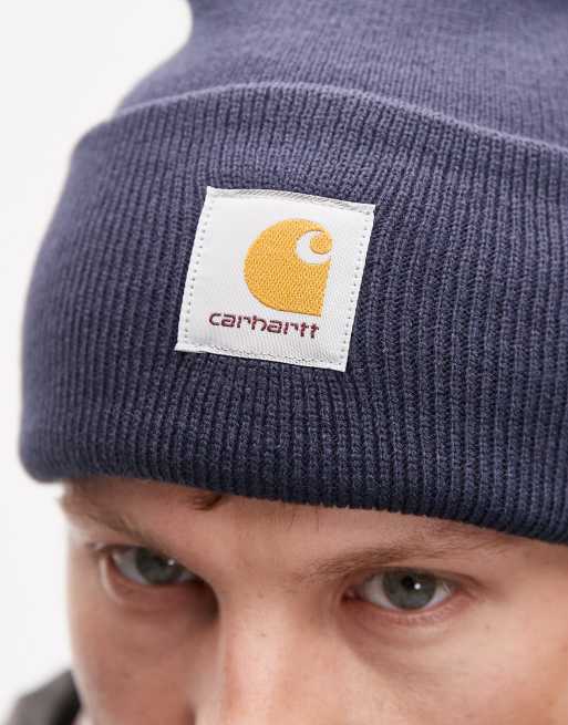 Carhartt WIP acrylic watch beanie in navy ASOS