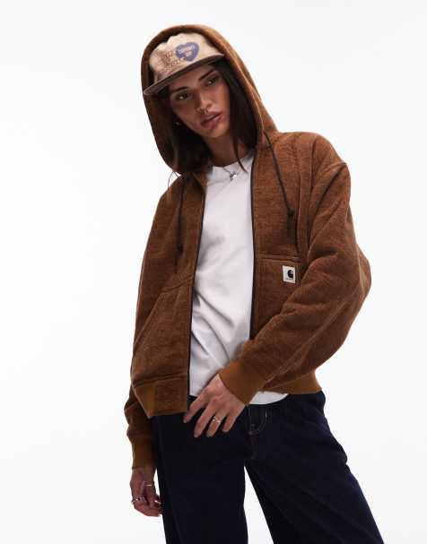 Carhartt WIP - Active OG - Jack van sweaterstof in bruin - view 1