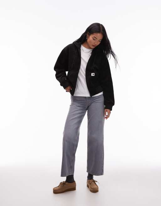 Carhartt WIP active OG sweat jacket in black, 2 of 4