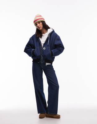 Carhartt WIP - Active OG - Veste doublée en fausse fourrure - Denim bleu moyen délavé