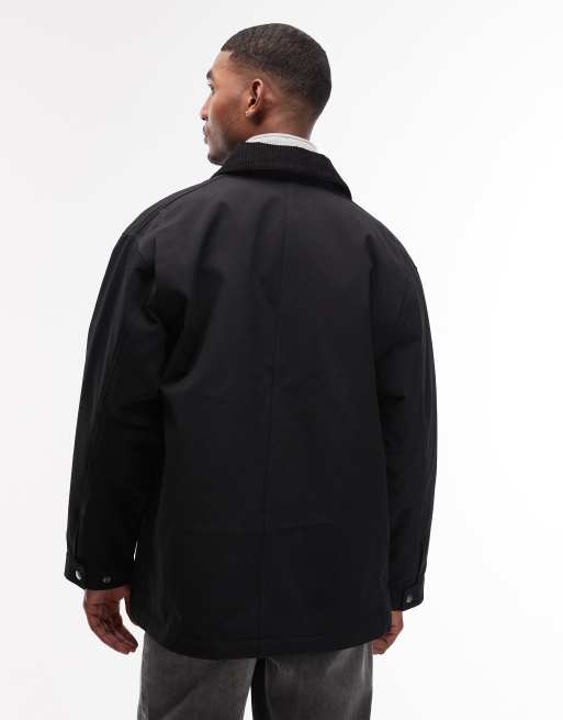 Carhartt WIP adair coat in black cordura with fireman buckles, 3 of 5