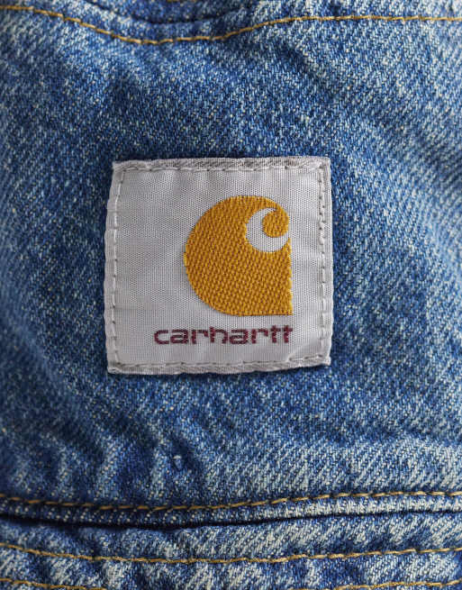 Carhartt WIP aden bucket hat in denim blue grind wash, 3 of 3