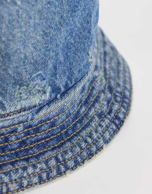 Carhartt WIP - Aden - Cappello da pescatore in denim blu grind wash, 2 di 3
