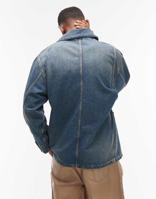 Carhartt WIP - Aden - Veste de travail - Bleu denim délavé effet sali, 3 de 5