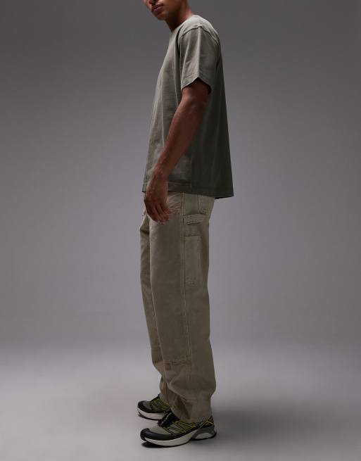 Carhartt WIP - Afslappede jeans med lige ben og dobbelte knæ i kalkbrun vask, 3 af 5