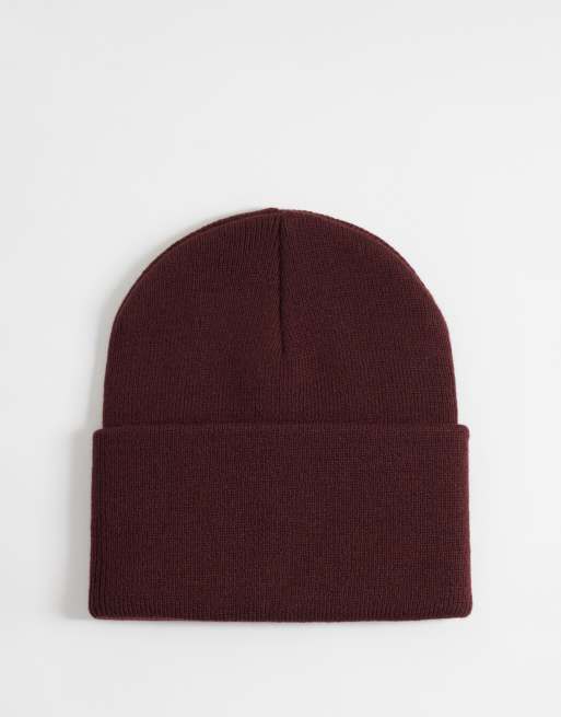 Carhartt WIP akryl-hue i mørk burgundy, 2 af 3