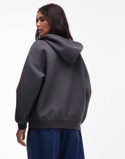 Carhartt WIP - Alda - Oversized hoodie met structuur en rits in zwart, 3 van 4