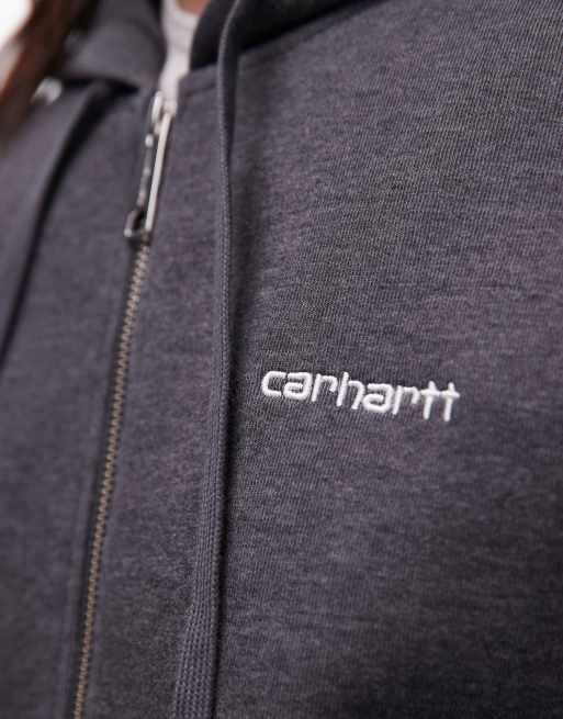 Carhartt WIP - Alda - Oversized hoodie met structuur en rits in zwart, 4 van 4