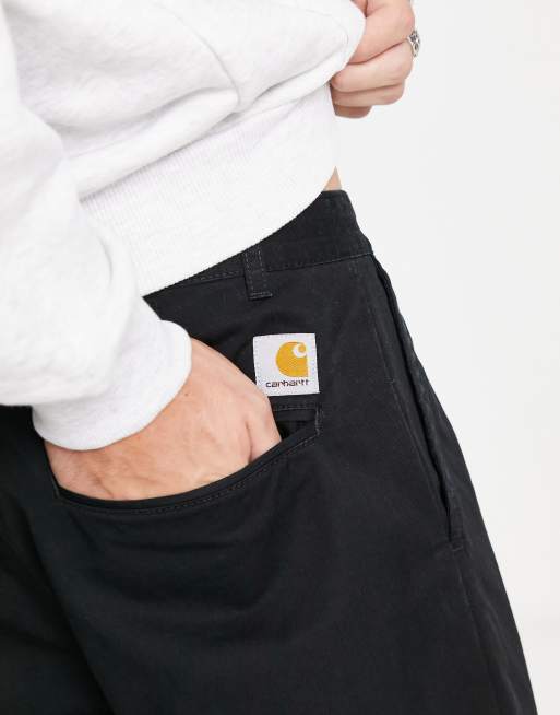 Carhartt WIP Alder relaxed chinos in black wash, 3 of 4