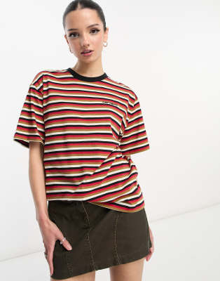 Carhartt WIP - Alice - T-Shirt in Rot gestreift