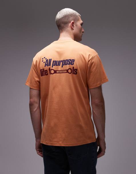 Carhartt WIP all tools back print loose fit t-shirt in orange - view 1