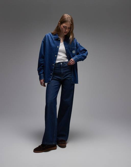 Carhartt WIP – Alta – Langärmliges Jeanshemd in dunkelblauer Waschung, 4 von 4
