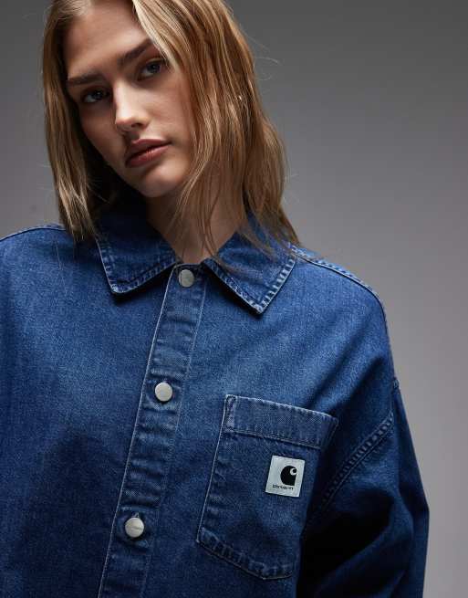 Carhartt WIP - Alta - Langærmet denimskjorte i mørkeblå vask, 2 af 4