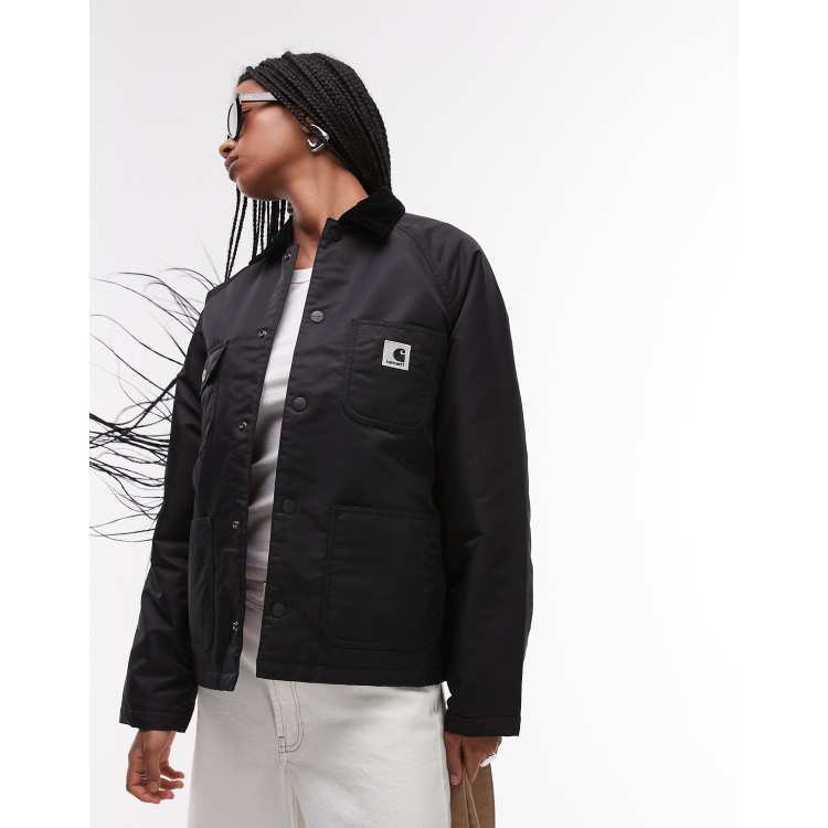 Carhartt WIP alumni chore coat in black | ASOS