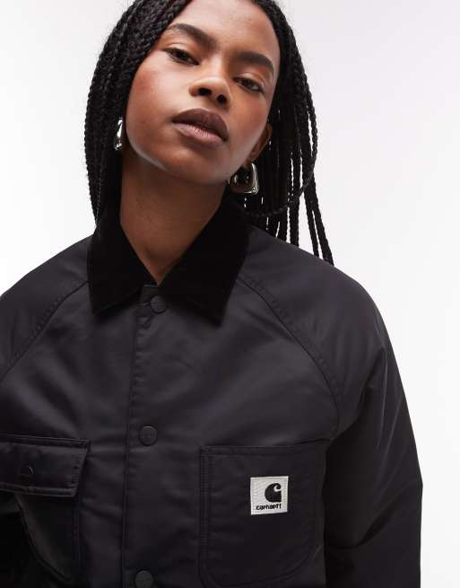 ブルゾン Carhartt Wip Alumni Chore Coat Jacket In Black Nylon Carhartt WIP Alumni Chore Coat jacket in black nylon