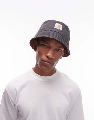 Carhartt WIP – Alumni – Dwustronny kapelusz typu bucket z kontrastową pikowaną czarną podszewką
