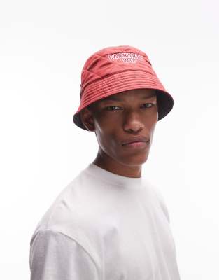 Carhartt Alumni Reversible Bucket Hat With Contrast Quilted Lining In Black