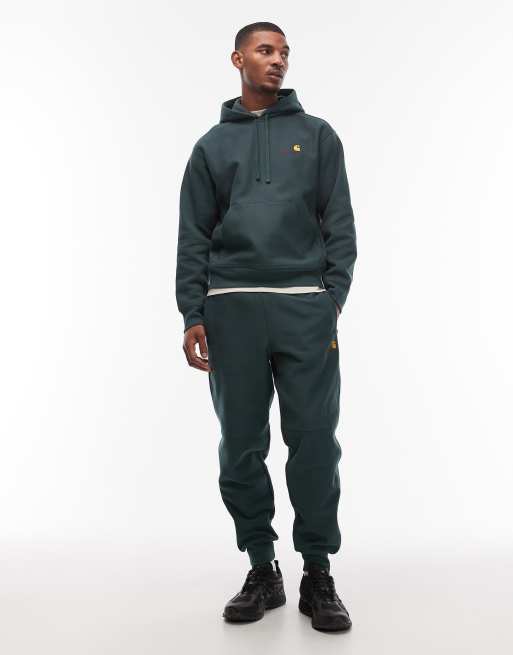Carhartt WIP - American - Felpa con cappuccio verde con scritta, 2 di 5