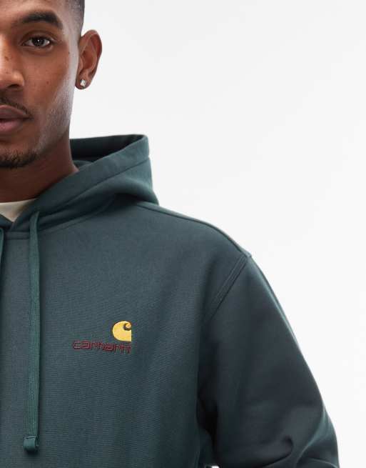 Carhartt WIP - American - Felpa con cappuccio verde con scritta, 5 di 5
