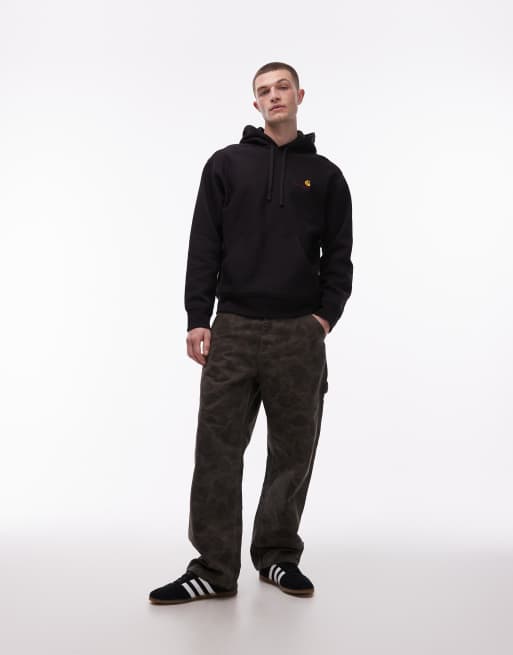 Carhartt WIP – American – Kapuzenpullover mit Schriftzug in Schwarz, 2 von 5