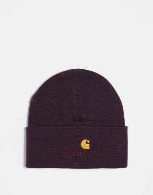Carhartt American Script Beanie In Red