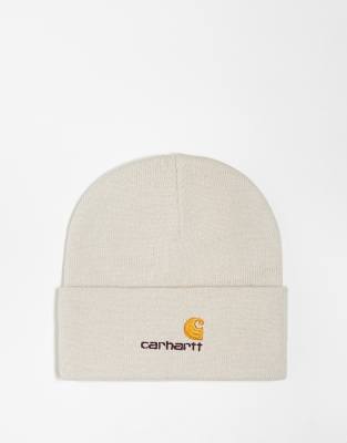 Carhartt WIP Carhartt WIP american script beanie in white