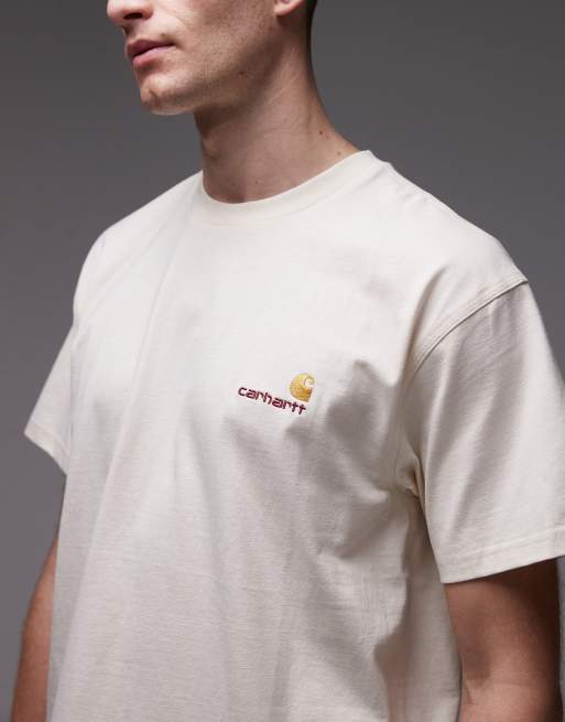 Carhartt WIP – American Script – Beżowy T-shirt, 5 z 5