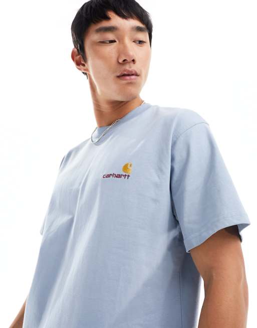 Carhartt WIP - American Script - Blå T-shirt