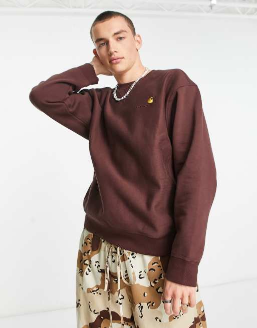 Carhartt WIP – American Script – Brązowa bluza o luźnym kroju