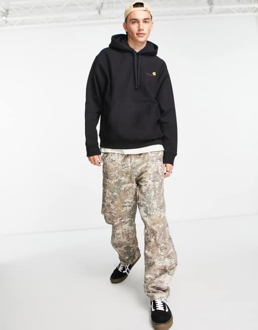 Carhartt WIP – American Script – Czarna bluza z kapturem o luźnym kroju, 4 z 4