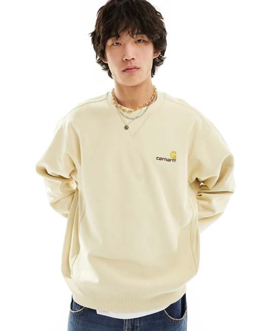 Carhartt WIP - American Script - Felpa color crema
