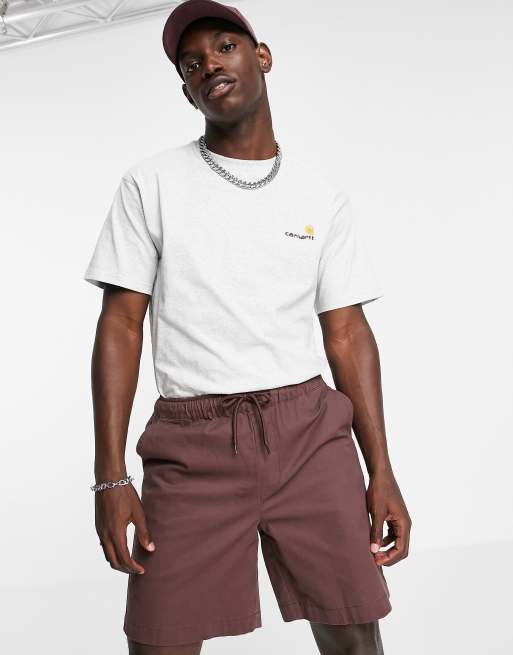 Carhartt WIP - American Script - Grå løstsiddende T-shirt, 3 af 4