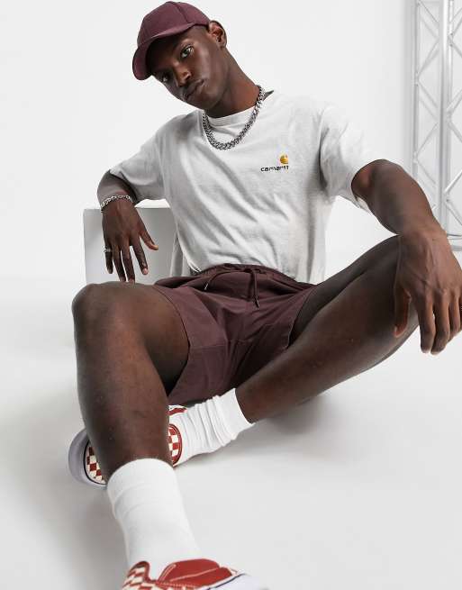 Carhartt WIP - American Script - Grå løstsiddende T-shirt, 4 af 4