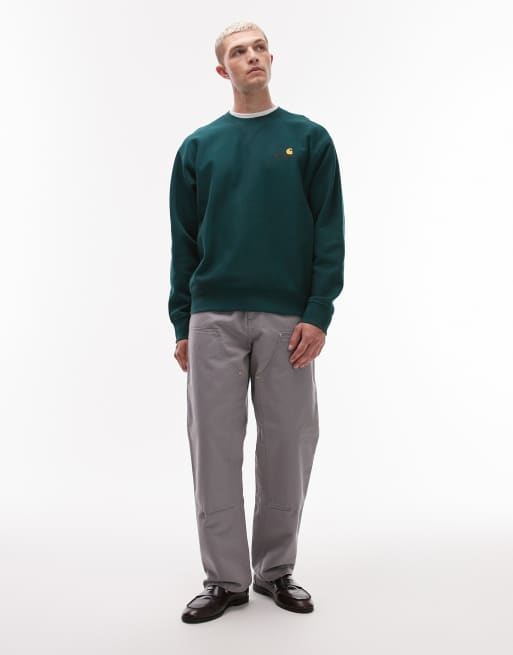 Carhartt WIP - American Script - Grøn sweatshirt, 2 af 5