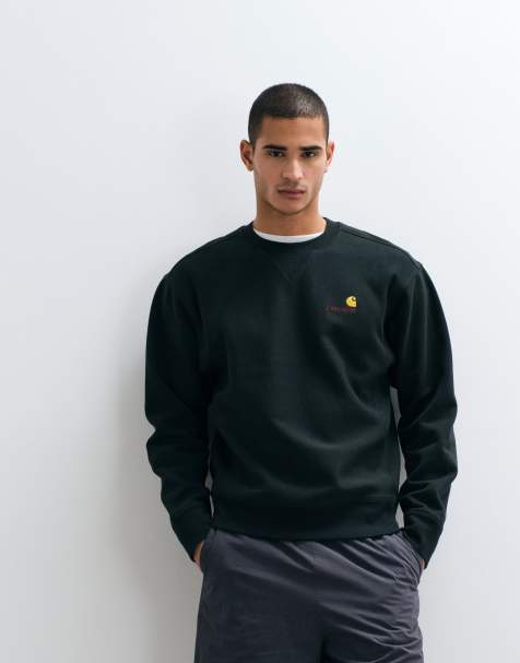 Carhartt WIP - American Script - Grøn sweatshirt - view 1