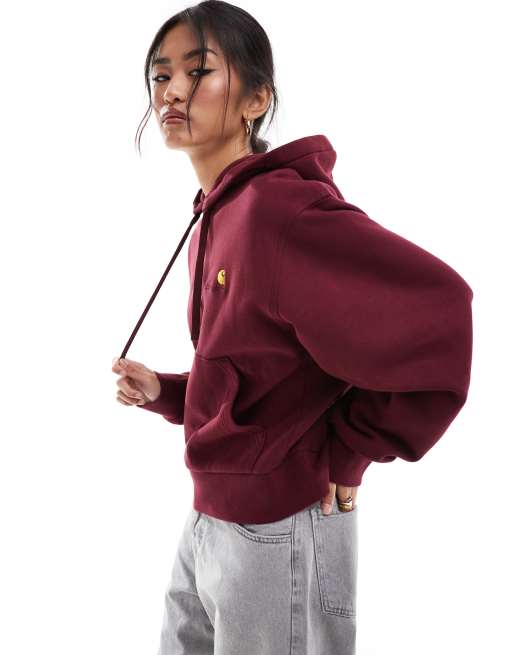 Burgundy carhartt sweatshirt best sale