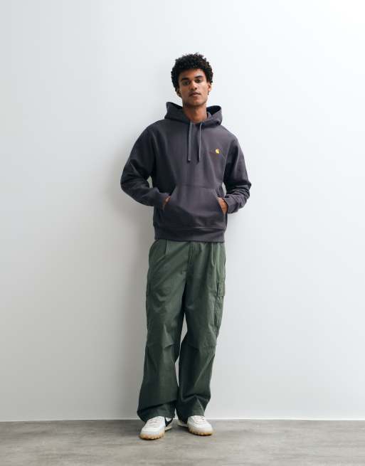 Carhartt WIP American Script hoodie in graphite, 3 of 5