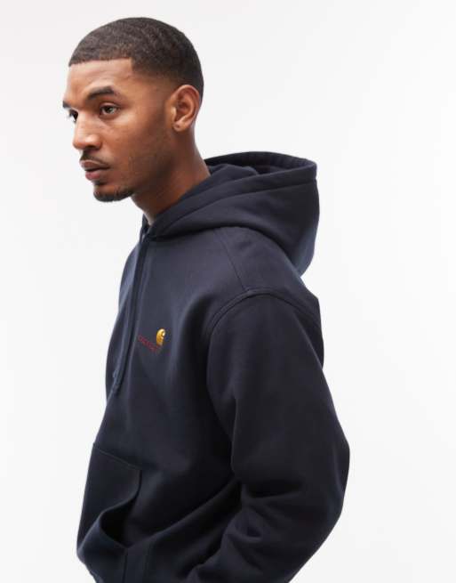 Carhartt WIP - American Script - Hoodie in marineblauw, 4 van 5