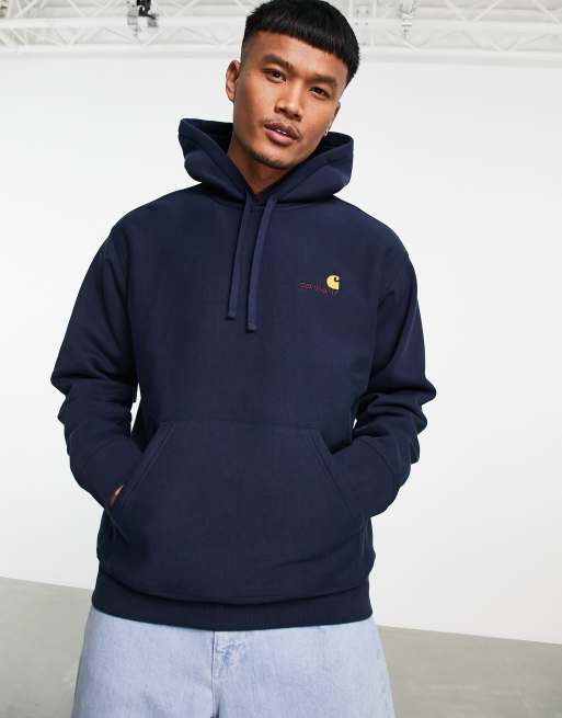 Carhartt WIP - American Script - Hoodie met logo in donker marineblauw