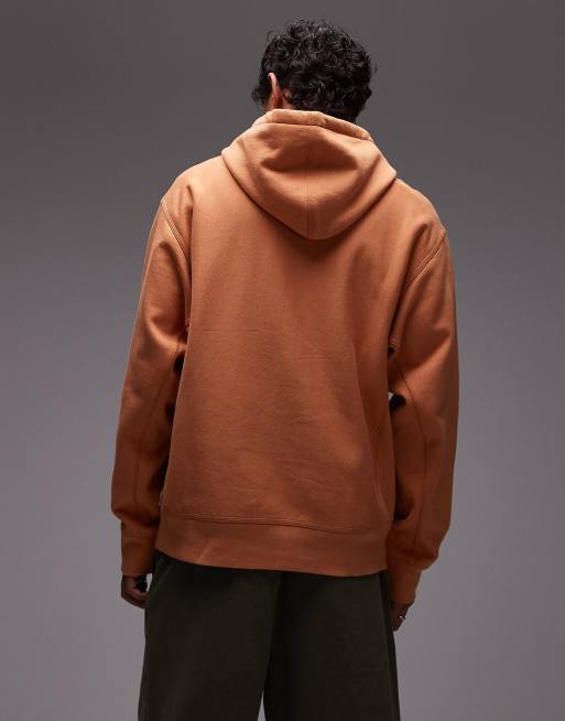 Carhartt WIP - American Script - Hoodie van zware stof in oranje, 4 van 4