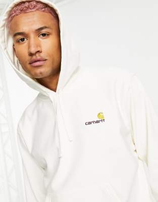 Carhartt WIP - American Script - Hættetrøje i råhvid