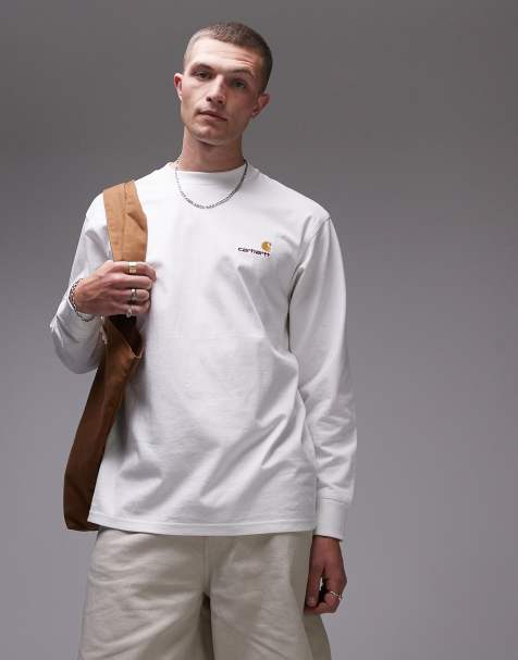 Carhartt WIP - American Script - Hvid og langærmet T-shirt - view 1