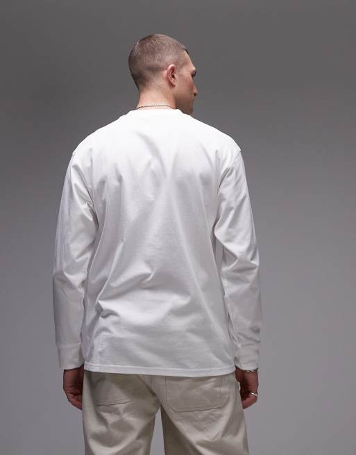 Carhartt WIP - American Script - Hvid og langærmet T-shirt, 4 af 4