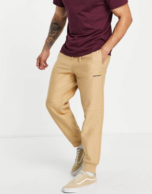 Carhartt WIP american script joggers in brown