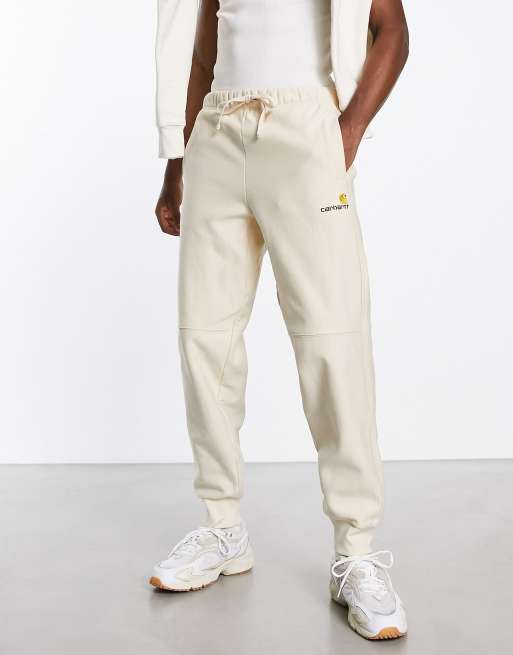 Carhartt WIP american script joggers in off white ASOS