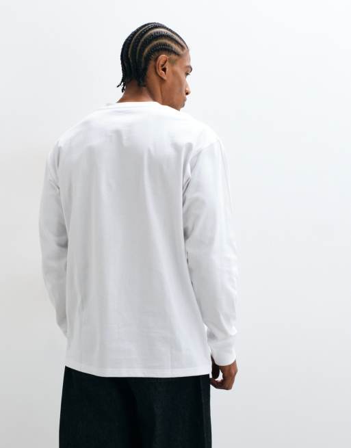 Carhartt WIP American Script langærmet T-shirt i hvid, 5 af 5